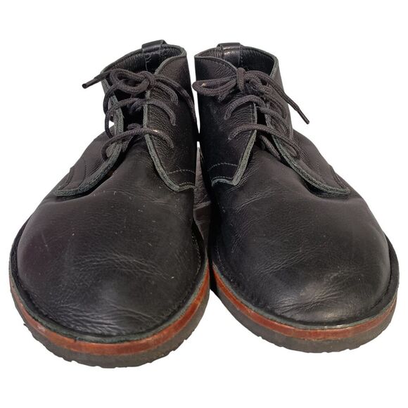 SoftStar Chukka Shoes Ankle Lace Up Black Leather Mens 10 - Picture 3 of 10